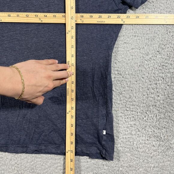 Venroy Shirt Women's Sz M Blue Short Sleeve 100% Linen Casual Tee Lightweight - Picture 6 of 7